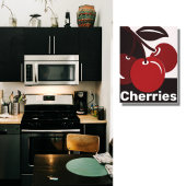 Red Cherry Fruit Kitchen Canvas Afdruk