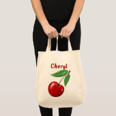 Red Cherry gepersonaliseerde kruidenier Tote Bag (Voorkant (product))