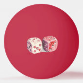 Red Cherry Hearts Pingpongballen (Achterkant)