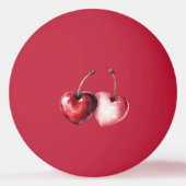 Red Cherry Hearts Pingpongballen (Voorkant)