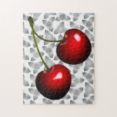 Red Cherry Jigsaw Puzzle Sweet Cherries Cadeau (Vertical)