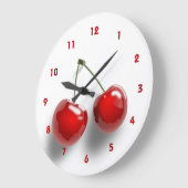 Red Cherry Life als illustratie Decoratief Grote Klok (Hoek)