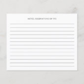 Red Cherry Modern Minimalist Recept Kaart (Achterkant)