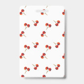 Red Cherry Pattern Badge (Back)