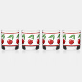 Red Cherry Pattern Whisky Glas (Voorkant)