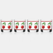 Red Cherry Pattern Whisky Glas (Links)