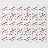 Red Cherry Personalized Party Cadeaupapier (Vlak)