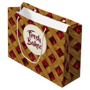 Red Cherry Pie Pattern voor Bakers Groot Cadeauzakje