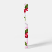 Red Cherry Pink Gingham Plaid Pattern Telefoonhoes iPhone Hoesje (Linkerkant)
