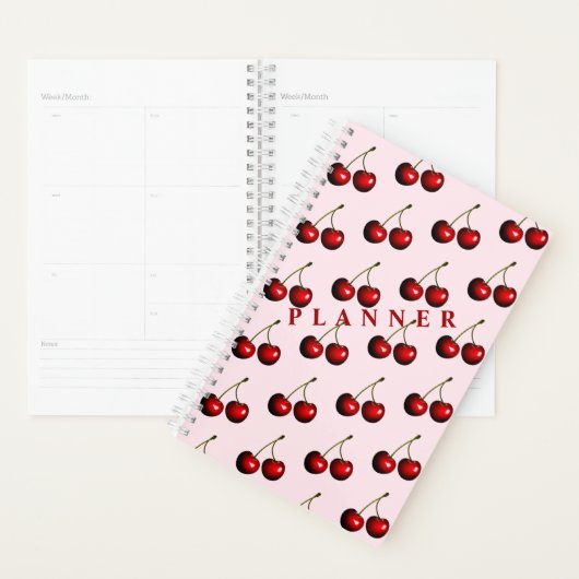Red Cherry Planner - Personnalisable (Devant avec enveloppe)