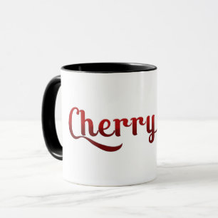 Red Cherry Retro  Type Grafische Mode Mok