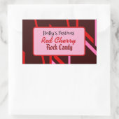 Red cherry rock snoep label (Tas)
