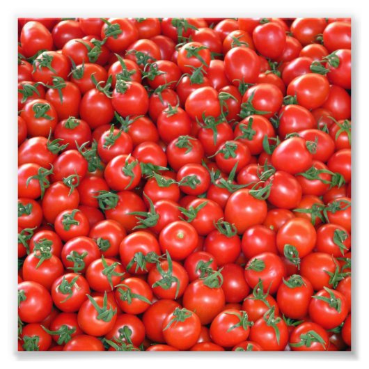 Red Cherry Tomaten Pattern Foto Afdruk (Voorkant)