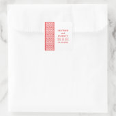 Red Chevron Bordure Enregistrer les stickers Date (Sac)