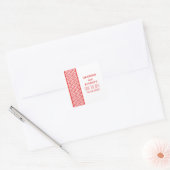 Red Chevron Bordure Enregistrer les stickers Date (Enveloppe)