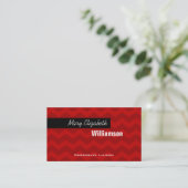 Red Chevron Cartes de visite professionnels modern (Debout devant)