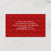 Red Chevron Cartes de visite professionnels modern (Dos)