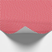 Red Chevron Pattern Cadeaupapier (Hoek)