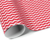 Red Chevron Pattern Cadeaupapier (Rol Hoek)