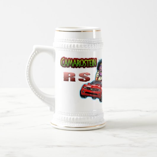 Red Chevy Camaro RS Stein - White/Gold Bierpul (Links)