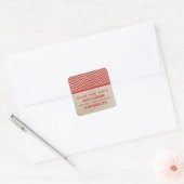Red Chic Chevron Enregistrer les stickers Date (Enveloppe)