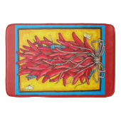 Red Chili Chili Pepper Ristra Lizard Bath Mat (Voorkant)