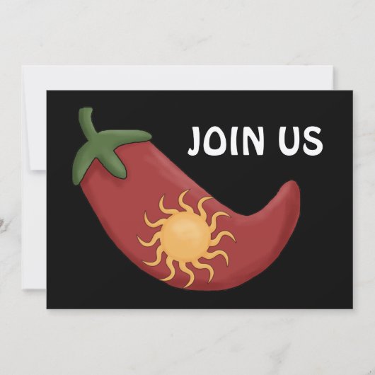 Red Chili Pepper BBQ - Westerne partij Kaart (Voorkant)