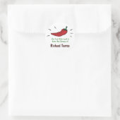 Red Chili Pepper Boekplaten Ronde Sticker (Tas)