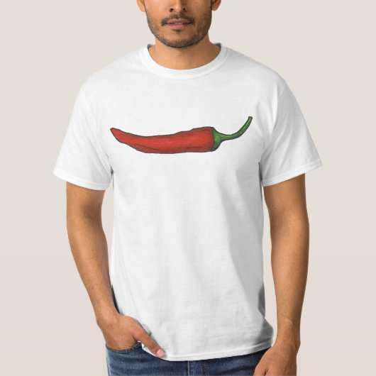 Red Chili Pepper Peppers Hot Spicy T-shirt (Voorkant)