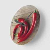 Red Chili Pepper Ronde Klok (Hoek)