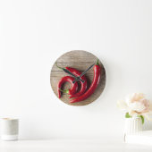 Red Chili Pepper Ronde Klok (Huis)