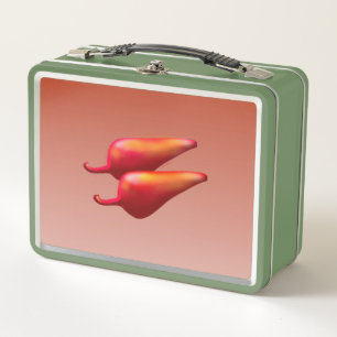 Red Chili Peppers groene lunchbox