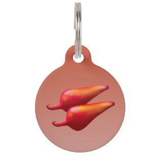 Red Chili Peppers groot huisdier ID label Huisdierpenning