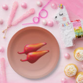 Red Chili Peppers grote papieren borden Papieren Bordje (Feest)