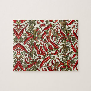 Red Chili Peppers Patroon Legpuzzel