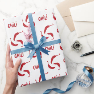 Red Chili Peppers Pattern Cadeaupapier