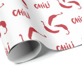 Red Chili Peppers Pattern Cadeaupapier (Rol Hoek)