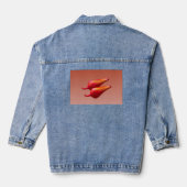 Red Chili Peppers vrouwen denim jas Jacket (Achterkant)