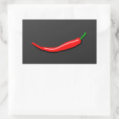 Red Chili Rechthoekige Sticker (Tas)