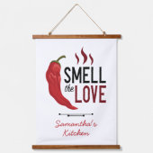 Red Chili Ruik de liefde Hangend Wandkleed (Voorkant)