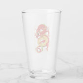 Red Chinese Dragon Baby T-Shirt Glas (Achterkant)