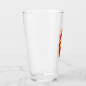 Red Chinese Dragon Baby T-Shirt Glas (Rechts)