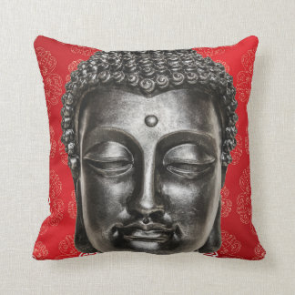 Red Chinese Zen Buddha Pillow Kussen