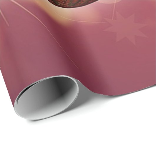 Red Christmas Balls Bokeh Company Cadeaupapier (Rol Hoek)