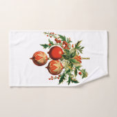 Red Christmas Baubles avec Holly Festive (Serviette à main)