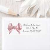 Red Christmas Bow Return Address Label (Insitu)