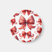 Red Christmas Bows Magneet (Voorkant)