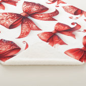 Red Christmas Bows Sherpa Deken (3/4)