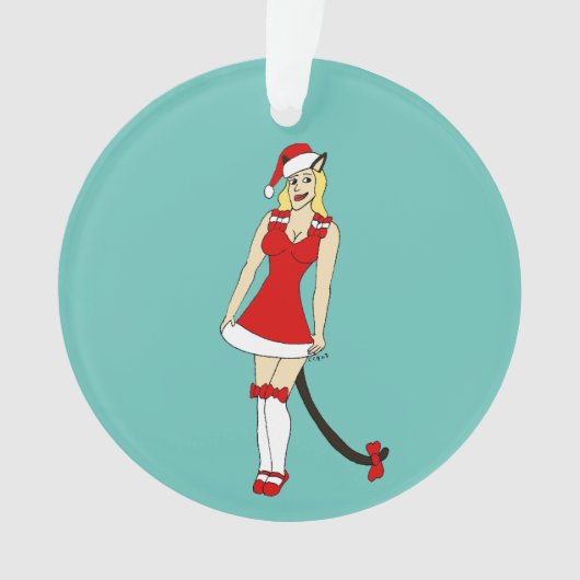 Red Christmas catgirl (devant)