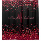 RED CHRISTMAS CHUNKY GLITTER CUSTOM MONOGRAM DOUCHEGORDIJN (Voorkant)